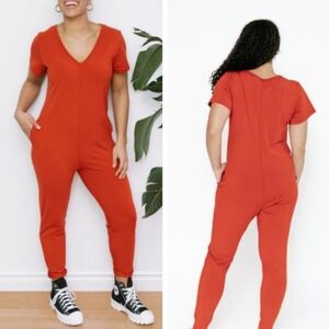 BNWT Smash + Tess The Sunday Romper Bella Brick Cotton Short Sleeve